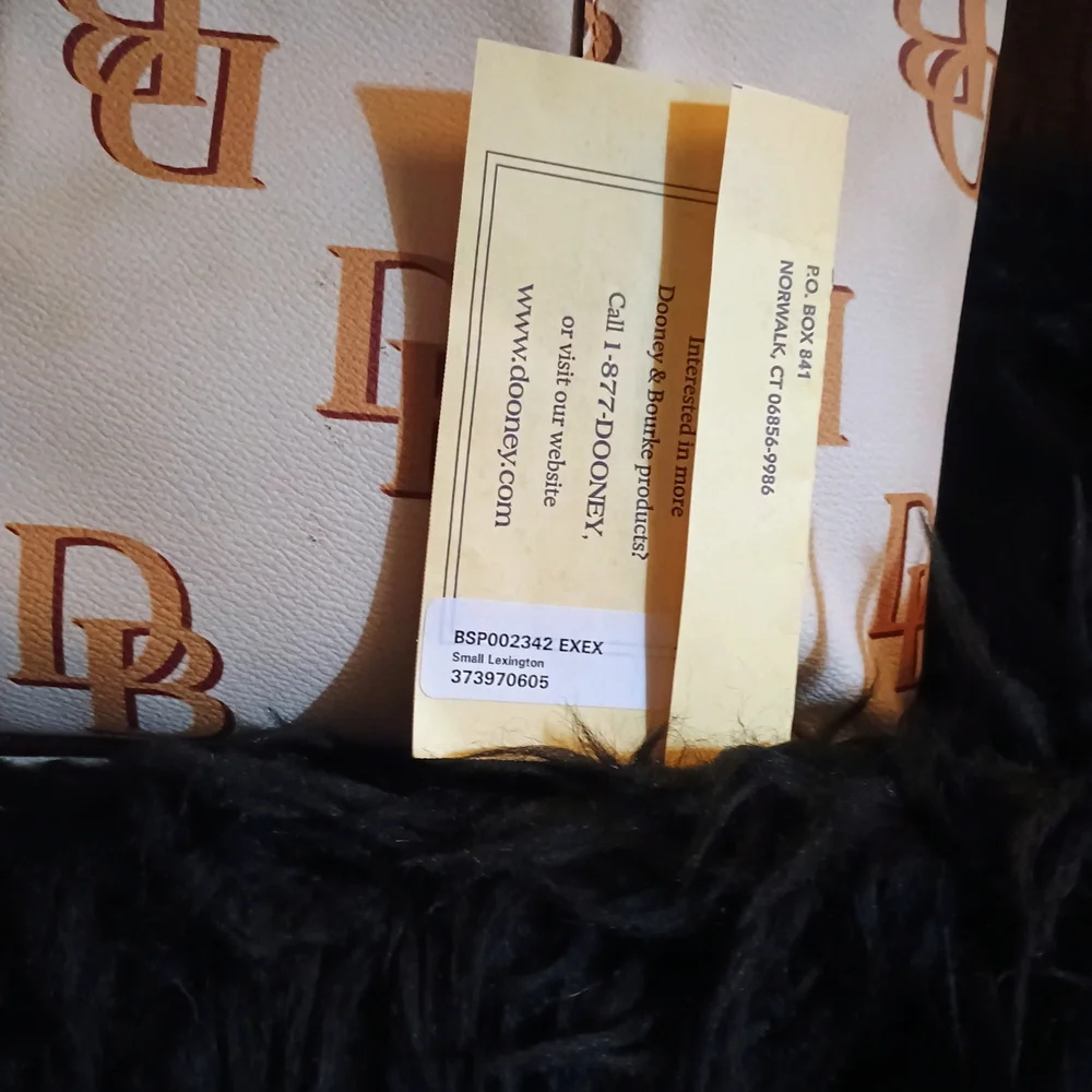 Dooney & Bourke White and Brown Tote Bag - Picture 2 of 6